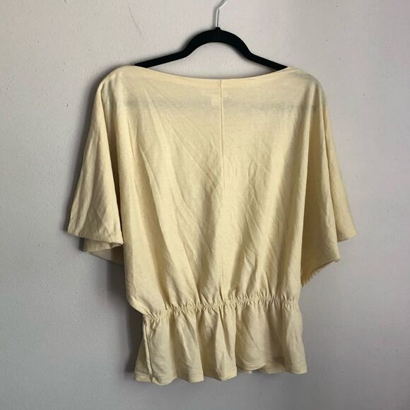 2/$30 Prologue Dolman SS Blouse yellow cream - Picture 4 of 6